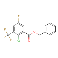 Chemical structure of benzyl 2-chloro-5-fluoro-3-(trifluoromethyl)benzoate - CSSB02131846687