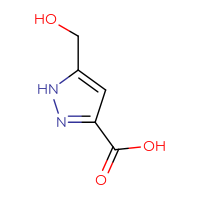 Chemical structure of 5-(hydroxymethyl)-1H-pyrazole-3-carboxylic acid - CSSB00000138125