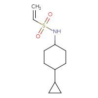 Chemical structure of N-(4-cyclopropylcyclohexyl)ethene-1-sulfonamide - CSMB02496505779
