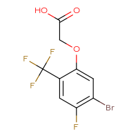 Chemical structure of 2-[5-bromo-4-fluoro-2-(trifluoromethyl)phenoxy]acetic acid - CSSB03451196396