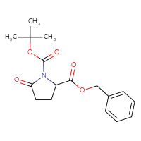 Chemical structure of 2-benzyl 1-tert-butyl 5-oxopyrrolidine-1,2-dicarboxylate - CSSB00010188776