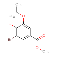 Chemical structure of methyl 3-bromo-5-ethoxy-4-methoxybenzoate - CSSB00037565447