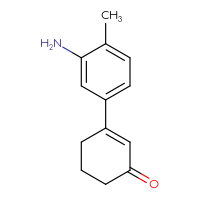 Chemical structure of 3-(3-amino-4-methylphenyl)cyclohex-2-en-1-one - CSSB00010900330