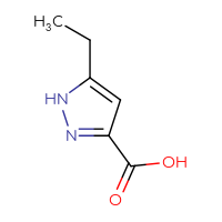 Chemical structure of 5-ethyl-1H-pyrazole-3-carboxylic acid - CSSB00000738117