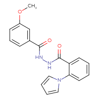 Chemical structure of N'-(3-methoxybenzoyl)-2-(1H-pyrrol-1-yl)benzohydrazide - CSSB00138428839
