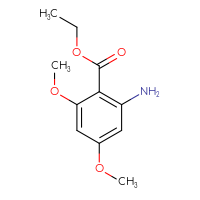 Chemical structure of ethyl 2-amino-4,6-dimethoxybenzoate - CSSB00000687810