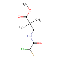 Chemical structure of methyl 3-(2-chloro-2-fluoroacetamido)-2,2-dimethylpropanoate - CSSB09891813509