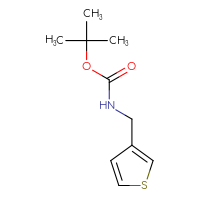 Chemical structure of tert-butyl N-[(thiophen-3-yl)methyl]carbamate - CSSB00011924322