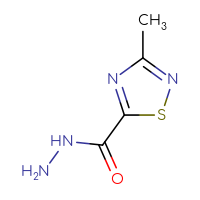 Chemical structure of 3-methyl-1,2,4-thiadiazole-5-carbohydrazide - CSSB00016144286
