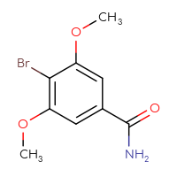 Chemical structure of 4-bromo-3,5-dimethoxybenzamide - CSSB00000216905
