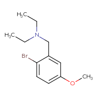 Chemical structure of [(2-bromo-5-methoxyphenyl)methyl]diethylamine - CSSB00012259609