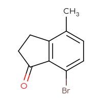 Chemical structure of 7-bromo-4-methyl-2,3-dihydro-1H-inden-1-one - CSSB00009990280