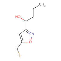 Chemical structure of 1-[5-(fluoromethyl)-1,2-oxazol-3-yl]butan-1-ol - CSSB21246484460