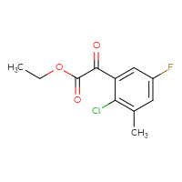 Chemical structure of ethyl 2-(2-chloro-5-fluoro-3-methylphenyl)-2-oxoacetate - CSSB14856702755