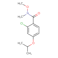 Chemical structure of 2-chloro-N-methoxy-N-methyl-4-(propan-2-yloxy)benzamide - CSSB01998569786
