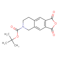 Chemical structure of tert-butyl 1,3-dioxo-1H,3H,5H,6H,7H,8H-furo[3,4-g]isoquinoline-6-carboxylate - CSSB06726390098