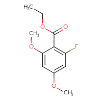 Chemical structure of ethyl 2-fluoro-4,6-dimethoxybenzoate - CSSB00010076028