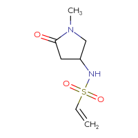 Chemical structure of N-(1-methyl-5-oxopyrrolidin-3-yl)ethene-1-sulfonamide - CSSB00154417108