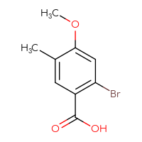 Chemical structure of 2-bromo-4-methoxy-5-methylbenzoic acid - CSSB00135233405