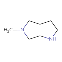Chemical structure of 5-methyl-octahydropyrrolo[3,4-b]pyrrole - CSSB00000026839