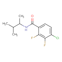 Chemical structure of 4-chloro-2,3-difluoro-N-(3-methylbutan-2-yl)benzamide - CSSB00151505523