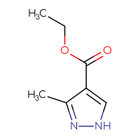 Chemical structure of ethyl 3-methyl-1H-pyrazole-4-carboxylate - CSSB00000735409