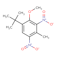 Chemical structure of 1-tert-butyl-2-methoxy-4-methyl-3,5-dinitrobenzene - CSSB00016997116