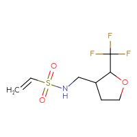 Chemical structure of N-{[2-(trifluoromethyl)oxolan-3-yl]methyl}ethene-1-sulfonamide - CSMB06268896338
