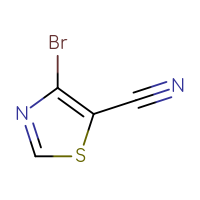 Chemical structure of 4-bromo-1,3-thiazole-5-carbonitrile - CSSB00010346869