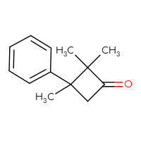Chemical structure of 2,2,3-trimethyl-3-phenylcyclobutan-1-one - CSSB14869107839