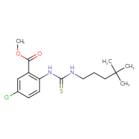 Chemical structure of methyl 5-chloro-2-{[(4,4-dimethylpentyl)carbamothioyl]amino}benzoate - CSSB21432445386