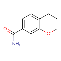 Chemical structure of 3,4-dihydro-2H-1-benzopyran-7-carboxamide - CSSB00010700453