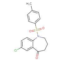 Chemical structure of 7-chloro-1-(4-methylbenzenesulfonyl)-2,3,4,5-tetrahydro-1H-1-benzazepin-5-one - CSSB00102564792