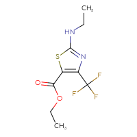 Chemical structure of ethyl 2-(ethylamino)-4-(trifluoromethyl)-1,3-thiazole-5-carboxylate - CSSB00015198641