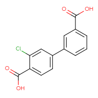 Chemical structure of 3'-chloro-[1,1'-biphenyl]-3,4'-dicarboxylic acid - CSSB00020631693