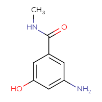 Chemical structure of 3-amino-5-hydroxy-N-methylbenzamide - CSSB00009862120