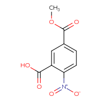 Chemical structure of 5-(methoxycarbonyl)-2-nitrobenzoic acid - CSSB00010197290