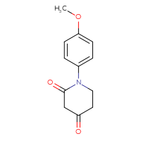 Chemical structure of 1-(4-methoxyphenyl)piperidine-2,4-dione - CSSB00012590370