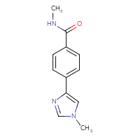Chemical structure of N-methyl-4-(1-methyl-1H-imidazol-4-yl)benzamide - CSSB06583106099