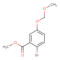 Chemical structure of methyl 2-bromo-5-(methoxymethoxy)benzoate - CSSB15026127638