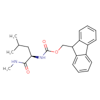 Chemical structure of (9H-fluoren-9-yl)methyl N-[(1R)-3-methyl-1-(methylcarbamoyl)butyl]carbamate - CSSB00489122866