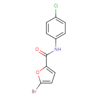 Chemical structure of 5-bromo-N-(4-chlorophenyl)furan-2-carboxamide - CSSB00000154028