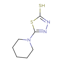 Chemical structure of 5-(piperidin-1-yl)-1,3,4-thiadiazole-2-thiol - CSSB00000745625
