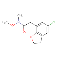 Chemical structure of 2-(5-chloro-2,3-dihydro-1-benzofuran-7-yl)-N-methoxy-N-methylacetamide - CSSB01998376939