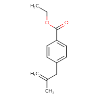 Chemical structure of ethyl 4-(2-methylprop-2-en-1-yl)benzoate - CSSB00009997371