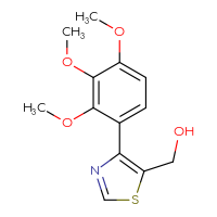 Chemical structure of [4-(2,3,4-trimethoxyphenyl)-1,3-thiazol-5-yl]methanol - CSSB06588568017