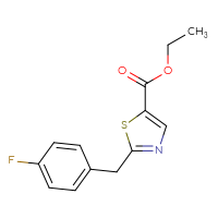 Chemical structure of ethyl 2-[(4-fluorophenyl)methyl]-1,3-thiazole-5-carboxylate - CSSB02004940930