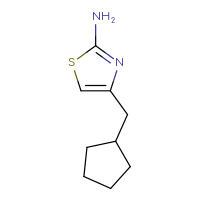 Chemical structure of 4-(cyclopentylmethyl)-1,3-thiazol-2-amine - CSSB00013221208