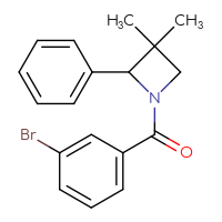 Chemical structure of 1-(3-bromobenzoyl)-3,3-dimethyl-2-phenylazetidine - CSSB00076274833
