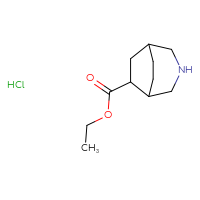Chemical structure of ethyl 3-azabicyclo[3.2.2]nonane-6-carboxylate hydrochloride - CSSB20620692749